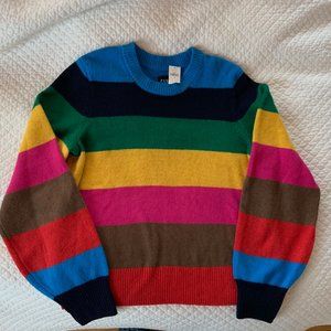 Gap Cashsoft Happy Stripe Crewneck Sweater M